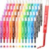 Jaloro 48 Pcs 12 Colors Twist Crayons Bulk for Kids and Teens, Non-toxic Washable Crayons, Easy to Hold Drawing Coloring Gift Silky Art Supplies for Boys and Girls Coloring Books, Drawing, Sketching