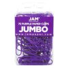 JAM PAPER Colorful Jumbo Paper Clips - Large 2 Inch - Purple Paperclips - 75/Pack