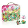Janod - Jigsaw Puzzle Princesses for Kids 4-6 Years - 36 Pieces 50 x 40 cm - Cardboard Puzzle - Sturdy Puzzle Box and Poster - Educational Toys Gift for Boys and Girls - J02381