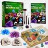Japace Earth Science Kits for Kids Age 6-8-12-14, Birthstone Gemstone Dig Kit, Geology Kit with Break Your Own Geodes, Crystal Growing Experiment, Rock Mining Kit Birthday Gifts Toys for Boys Girls