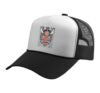 Japan Devil Hannya Japanese Demon Oni Mask Yokai Oni Mask Trucker Hat with Adjustable Mesh Back, Black/White