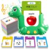 Japanese and English Talking Flash Cards for Kids, 510 Words, Dino Shaped
