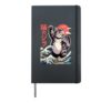 Japanese Cat Art Monster Wave Funny Cat For Men Women Kids Hardcover Journal, Black