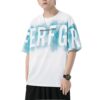 Japanese Short Sleeve T-shirt Men's Round Neck Loose Half Letter Print Top