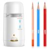JARLINK Automatic Electric Pencil Sharpener - Hands-Free Operation, 3 Sharpness Modes, 3-Second Sharpening, Rechargeable & Portable for 7-12mm Pencils, Ideal for Classroom and Home Use (White)