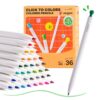 Jar Melo Mechanical Colored Pencils for Kids 36 Count, Erasable Oil-Based Pastel Pencils with Sharpener, Retractable Thick Color Leads, Drawing & Art Supplies for Kids, Artists Adults Coloring Books
