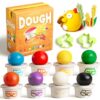 Jar Melo Wheat Modeling Dough – 8 Packs Non-Toxic & Safe Dough with 2 Molds, 2 oz Each Can, Soft & Colorful Dough for Kids Arts & Crafts, Preschool Sensory Toy, Back to School & Gifts for Ages 2-4
