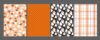 JarThenaAMCS 80 Sheets Halloween Tissue Paper Orange Black Ghost, 14 x 20In