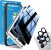 JavoYion [2+2 Pack] for Galaxy S26 Ultra Privacy Screen Protector with Camera Lens Protector, 9H Tempered Glass, Ultrasonic Fingerprint, Easy Install, for Samsung S26 Ultra 5G Glass Screen Protector