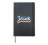 Jaxson First Name Boy Vintage Style 70s 80s Personalized Hardcover Journal, Black