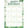JBESUHI Boho Greenery Birthday Chart for Classroom, Laminated Reusable Happy Birthday Calendar Poster, Bulletin Board Wall Decor, Back to School Teacher Classroom Supplies