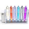 JBGYNU 6 Rare Gas Glass Tubes with Excitation Base, He/ne/ar/kr/xe/n2 Rare Gas Glow Demonstration Set, Element Collection, for Chemistry and Physics Education