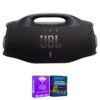 JBL Boombox 4 Portable Bluetooth Speaker Black Powerful Pro Sound Deep Bass Waterproof Wireless Speaker with AudioTrends Bundle for Outdoor Parties Travel and Entertainment