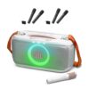 JBL PartyBox On-The-Go 2 - Portable Party Speaker with one Wireless Digital mic, Handle and a Shoulder Strap, Dynamic PartyBox Wireless Mic - Digital Wireless Microphones (Black)