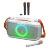 JBL PartyBox On-The-Go 2 - Portable with one Wireless Digital mic, Handle EasySing Mics - Two Wireless with Real-time Vocal Removal, Seamless with Clear, Crisp Sound for Up to 10