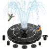 Jbobbju Solar Fountain for Bird Bath, 3.5W Floating Solar Water Fountain with 6 Spray Nozzles & 4 Fixing Rods, Upgraded Solar Water Fountain for Garden, Patio, Pond, Pool and Outdoor Water Features