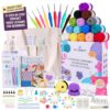 JC CRAFT Beginner Crochet Kit – 81 Piece Starter Set with 15 Colorful Yarns, Ergonomic Hooks, Complete Supplies, White Tote Bag, Accessories Case, Guide Book & Online Video Lessons