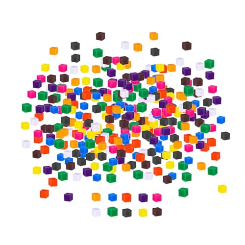 JCRBILW 1cm Cubes, Sorting Toys, Assorting Colors, Manipulatives, for Classroom, Family Crafts, Supplies, 500pcs