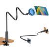 JCTRIWAY Magnetic Gooseneck Phone Holder for Bed, for MagSafe Phone Holder Mount Stand Flexible Goosebeck Arm with Clamp Clip Mount for Desk Bedside for iPhone 17/16/15/14/13/12 and Others
