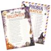 Jdgbo Halloween Party Games for Adults - Halloween Trivia and Phobia Match, 25 Dual-Sided Games Cards for Family Office Classrooms, Autumn Holiday Party Activity (with Answer Key) /002