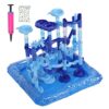 Jeanoko Marble Run Sets Water Play Funnel Slide DIY Kit for Kids, 75 Building Blocks and 30 Balls, Interactive Education Toy