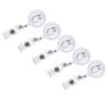 Jeanoko Retractable Badge Holder Stylish Durable ID Reels for Doctors Nurses Students 5 Pcs Plastic Metal (Pattern F (no deductions))