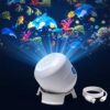 Jeeeun Ocean Wave Projector Night Light, 360° Rotating LED Lamp for Bedroom & Relaxation (2PCS)