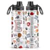 Jekeno Personalized Baseball Sports Water Bottle Travel Tumbler 22oz