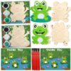 Jekocet ㅤ 24 Set Frog Party Favors Frog Wooden Painting Craft Kits Frog Birthday Party Decorations Frog Gifts Bulk Thank You Gifts