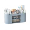 JekoLife School Supplies Organizer with Drawers, Pen Holder, Blue