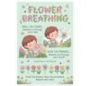 JELLY BEAN GENIUS Smell the Flower Blow the Pinwheel Breathing Poster for Kids – Deep Breathing & Emotional Awareness Visual for Classroom & Home Calm Down Corners