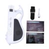 Jelquix Kids Electric Guitar, Foldable Stringless LED Light Up 7 Sounds BT Rechargeable with Drum Machine 4 Rhythms, Music Toy Instrument for Ages 3 4 5 6 7 8 9 10 11 12 (White)