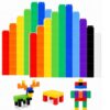 Jenaai 200 Pieces Linking Cubes for Math Counting Cubes, Plastic Counting Blocks, Colorful Math Manipulatives Classroom Learning Supplies for Preschool Activities Boy Girl(Simple Style)