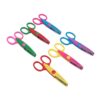 Jenivaint Decorative Craft Scissors, 6 Pack Safety Scissors with 6 Unique Patterns and Plastic Covers for Paper Art Scrapbooking School Projects