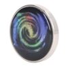 Jenivaint Gyroscope Holographic Fidget Toy, Stainless Steel Desktop Rotating 1.5in, Compact Handheld Stress Relief Desk Gadget for Office Adults Kids (#2)