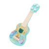 Jenivaint Toddler Ukulele Guitar Toy, playable mini 4 Strings Musical Instrument for Kids, with Cute Themed Design and Rounded Corners, for Children Learning and Playing Music (Dinosaur Pattern)