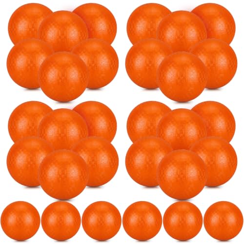 Jerify 40 Pack Playground Balls Bulk Colorful Inflatable Bouncy Dodgeball Handball Kickball for Kids Adults Ball Games, Gym, Camps, Picnic, Beach, School, Indoor and Outdoor Game(Orange,8.5 in)