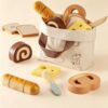 Jessruly Wooden Play Food Set Premium Fruit and Vegetable Toys for Toy Kitchen, Realistic Wooden Accessories for Imaginative Play (Dessert)
