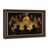 Jesus Last Supper Golden Robe Religious Canvas Wall Art Framed