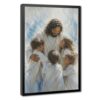 Jesus Loving Children Canvas Wall Art Religious Print