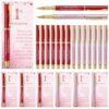 Jetec 25 Sets 1st Wedding Anniversary Pen Gifts 1 Year of Love Wedding Red and Pink Ballpoint Pens Thank You Cards Anniversary Decorations for Guest Favors Celebration Return Gifts