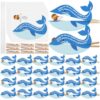 Jetec 30 Sets Jonah and the Whale Craft Kit Make Your Own Jonah and the Whale Decorations Card and Clips Vbs Christian Bible Crafts for Classroom Fun Activities Art Supplies