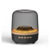 JETVBMGQRWND Transparent Glass Bluetooth Speaker with Colorful Atmosphere Lights, Mini Heavy Bass Audio for Home & Computer Desktop