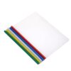 JEWEDECO 20pcs Plastic File Folders with Sliding Bar Non-Slip Locking Bar High Capacity A4 Paper Organizer Contract File Holder for Office and Display Use Random Color