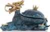 Jewelry Organizer Box, Hand-Painted Animal Design, Pure Copper Trinket Box, Dragon Tortoise Lid, Decorative Jewelry Storage Case, Collectible Display for Accessories