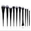 JFELDDIE 10 Pieces of Makeup Brush Set Full of Black Powder Eye Shadow Beauty Tools