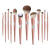 JFELDDIE 12 Rose Gold Snow Fox Hair Makeup Brush Complete Soft Set eye shadow