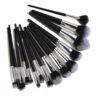 JFELDDIE 15 black makeup brush sets, complete set of conical tail brushes, beauty tools