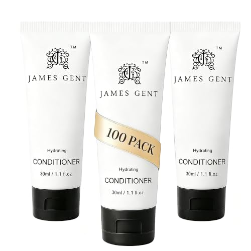 JG JAMES GENT Travel Size Conditioner Bulk 100 Pack Individually Wrapped Hair Nourishing Conditioner Hotel Size for Travel Aloe and Green Tea Extract Infused Hotel Toiletries and Supplies for Guests
