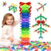 JGLXF 300 Pieces Building Blocks Kids STEM Toys Educational Discs Sets Interlocking Solid Plastic for Preschool Boys and Girls Aged 3+, Birthday for Boys Girls 3-5